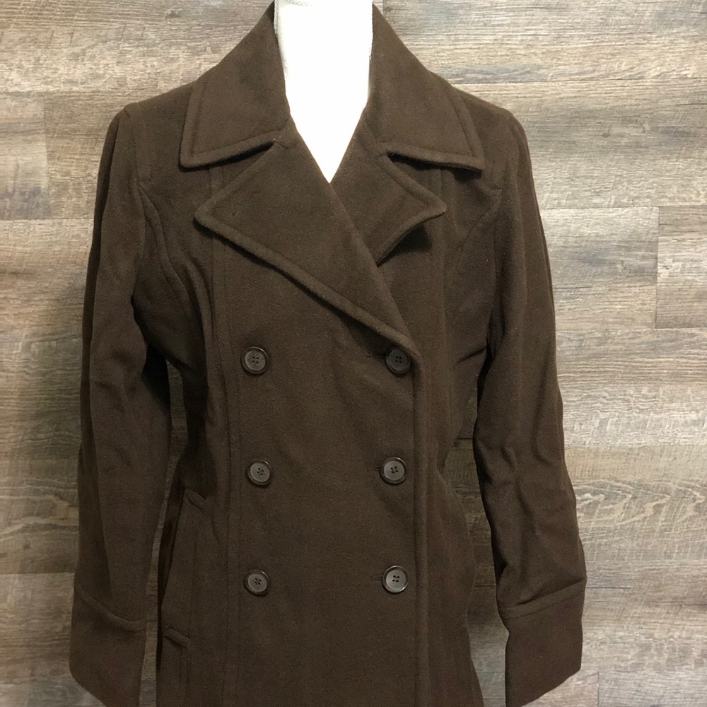 Anne Klein Brown Wool Coat